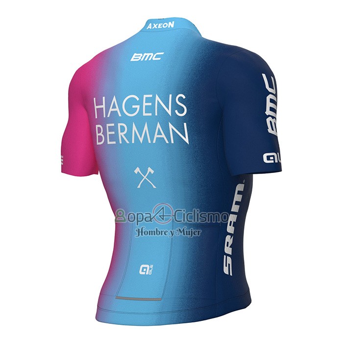 Hagens Berman Axeon Ropa Ciclismo Culotte Corto 2022 Men Mangas Cortas Fucsia Azur